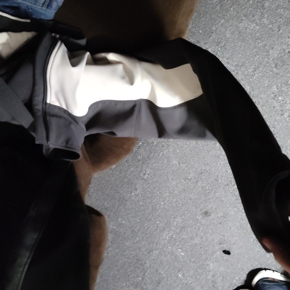 North Face jacket grey and white ZIP UP XL CLEAN MINT CONDITION LOGO FR&R - Picture 3 of 8